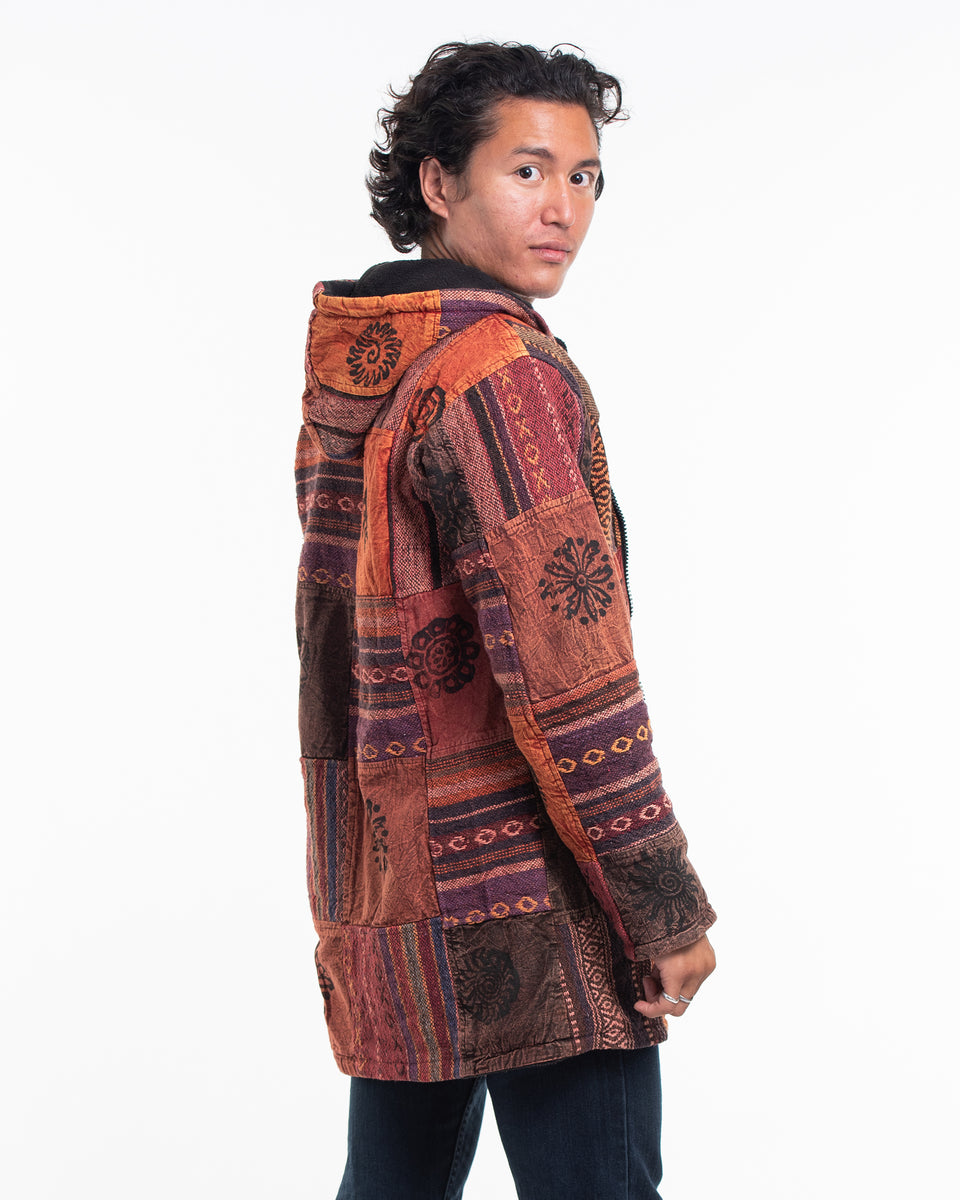 Streaked Summer Jacket in Naturale / Brick