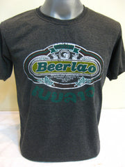 Vintage Style Beerlao Beer T-Shirt in Black