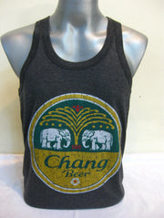 Vintage Style Chang Beer Tank Top in Black