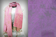 Nepal Floral Butterfly Pashmina Shawl Scarf in Pink