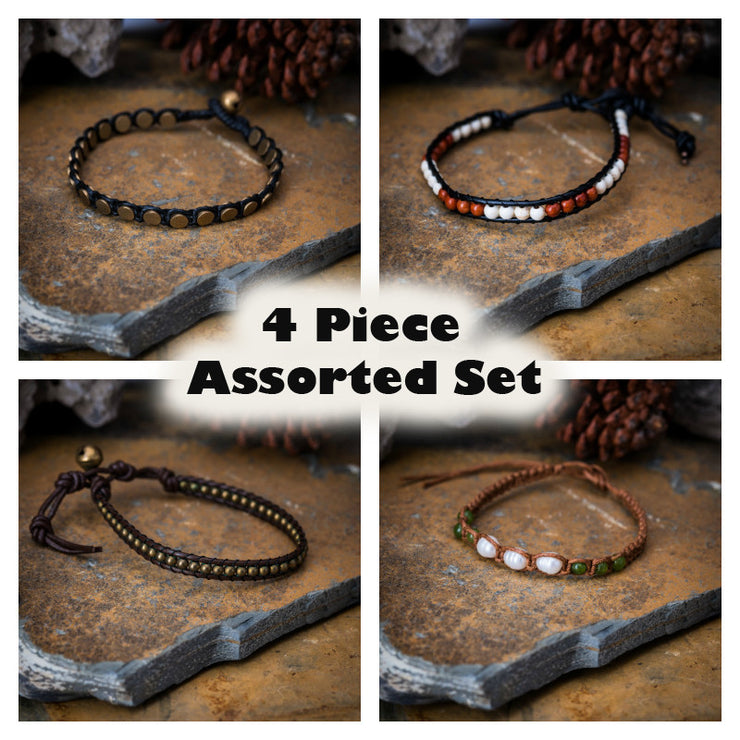 Assorted 4 Piece Set Handmade Thai Bracelet