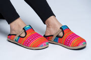Hmong Patchwork Embroidered Slipper Sandals
