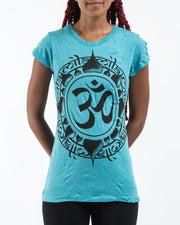 Womens Infinitee Om T-Shirt in Turquoise