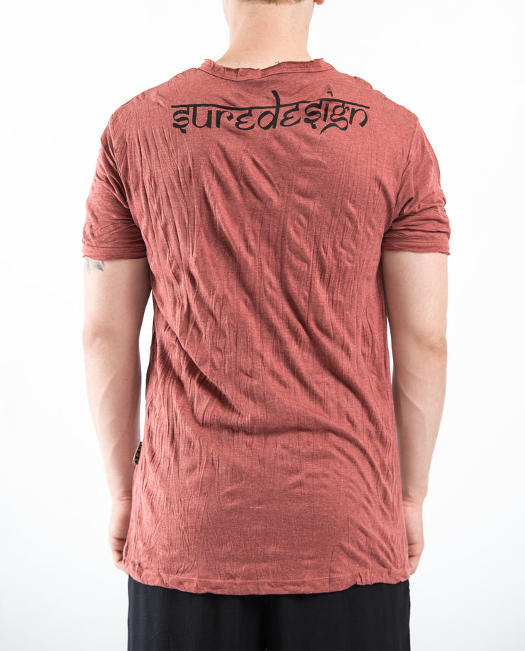 Mens Sanskrit Buddha T-Shirt in Brick