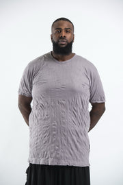 Plus Size Mens Solid Color T-Shirt in Gray