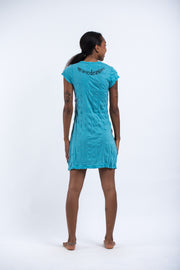 Womens Tree of Life Dress in Turquoise
