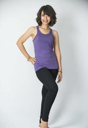 Womens Solid Color Tank Top in Purple