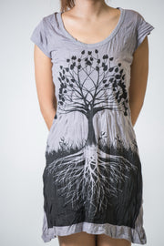 Womens Tree of Life Dress in Gray