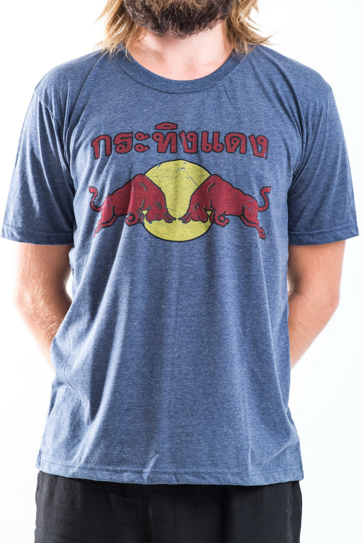 Vintage Style Red Bull T-Shirt in Denim Blue