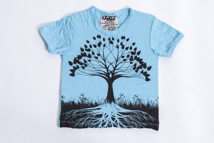 Kids Tree of Life T-Shirt in Light Blue
