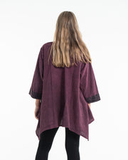 Unisex Spiral Stonewashed Tunic Top in Purple