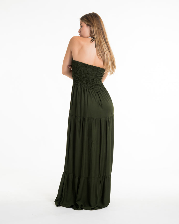 solid green maxi dress Gracie Solid Pastel Green Long Dress