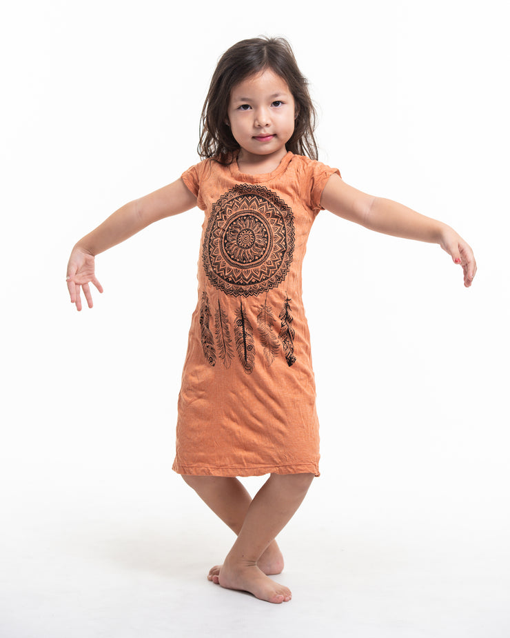 Kids Dreamcatcher Dress in Orange