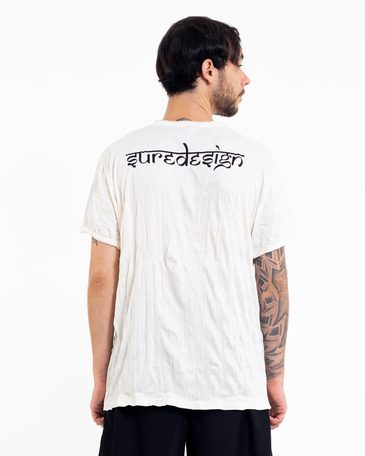 Mens Hamsa Meditation T-Shirt in White