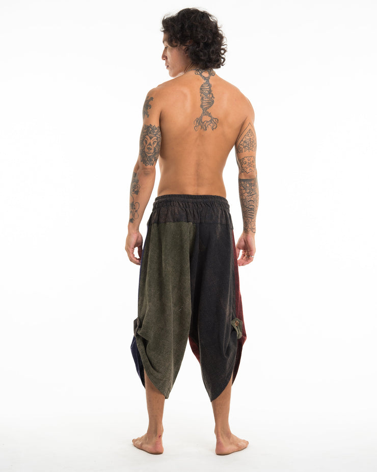 Unisx Patchwork Stonewash Cropped Pants