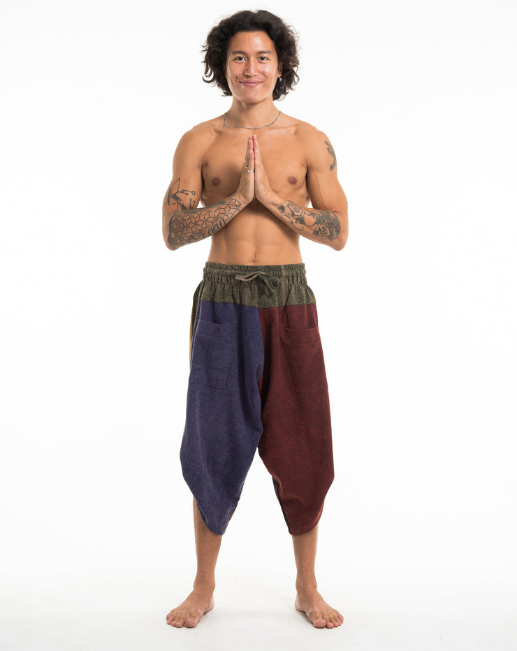 Unisx Patchwork Stonewash Cropped Pants