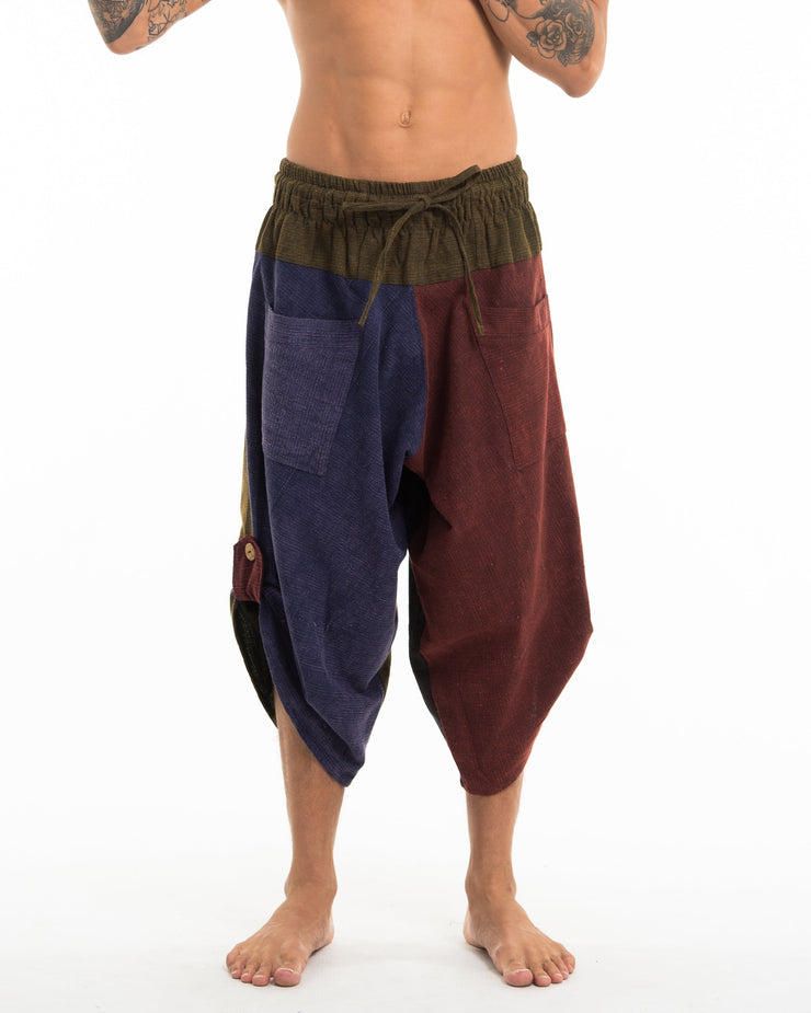 Unisx Patchwork Stonewash Cropped Pants