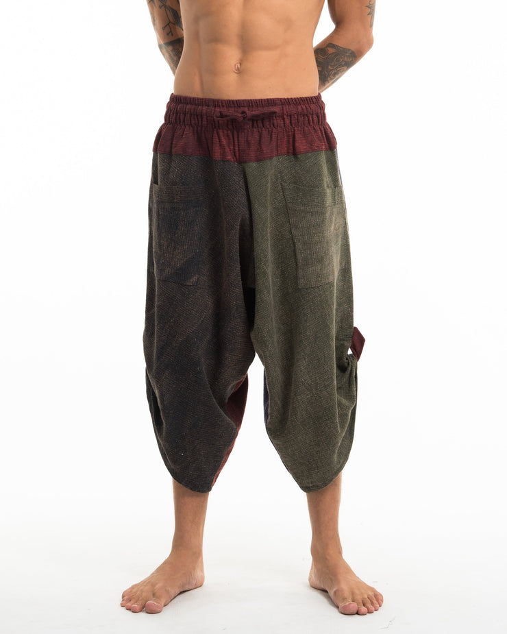 Unisx Patchwork Stonewash Cropped Pants