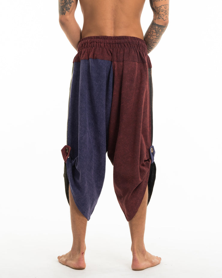 Unisx Patchwork Stonewash Cropped Pants