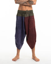 Unisx Patchwork Stonewash Cropped Pants