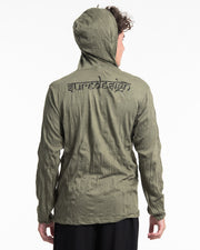 Unisex Three Eyed Cat Hoodie in Green