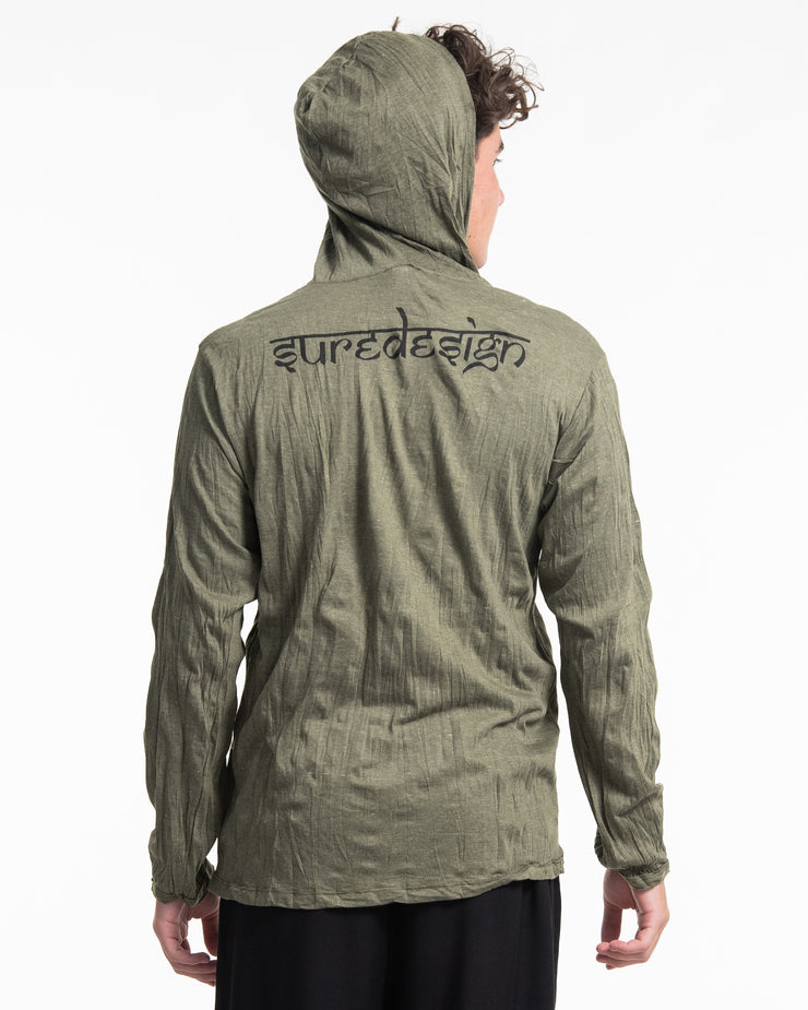 Unisex Three Eyed Cat Hoodie in Green