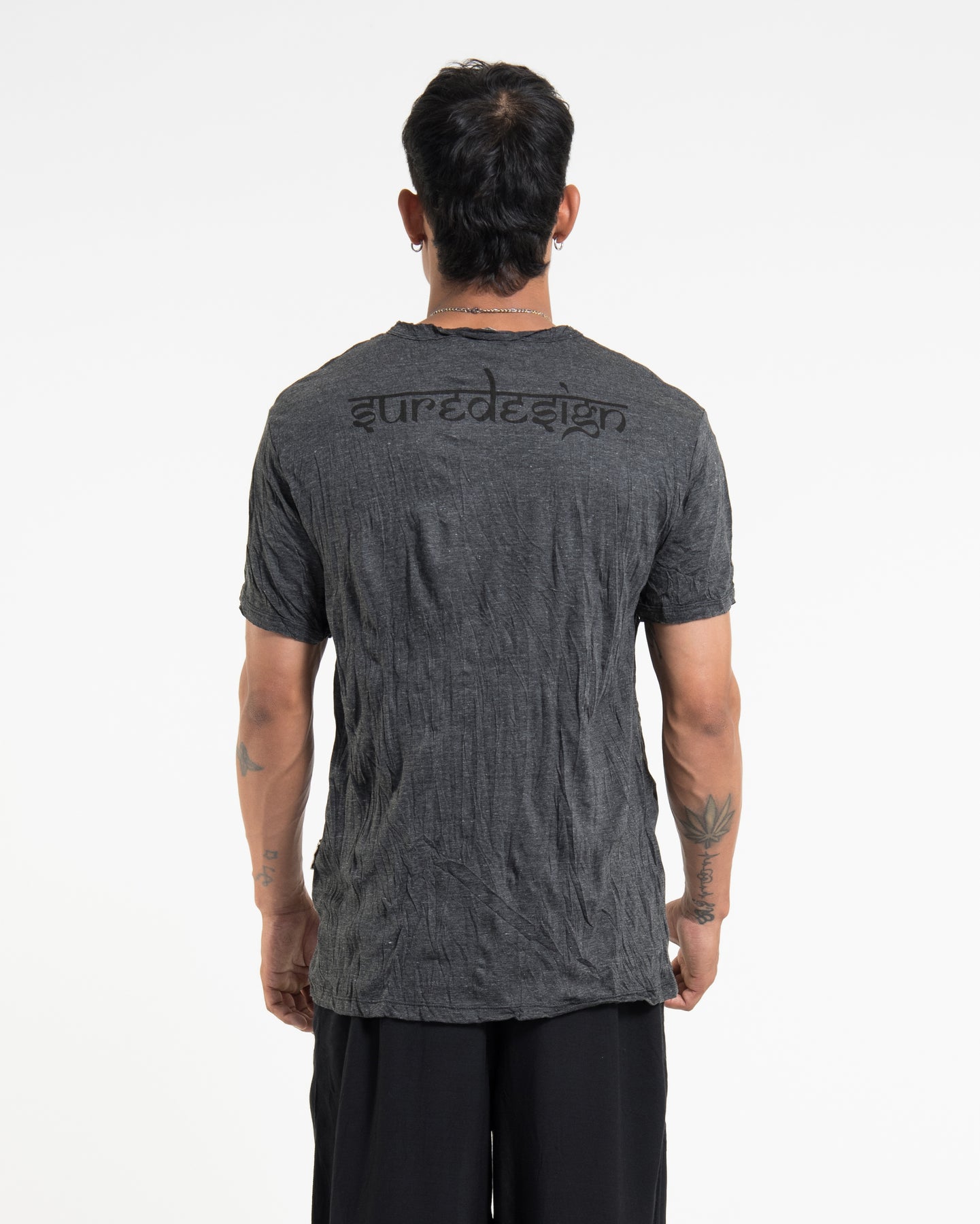 Sure Design Mens Majestic Ganesha T-Shirt in Black