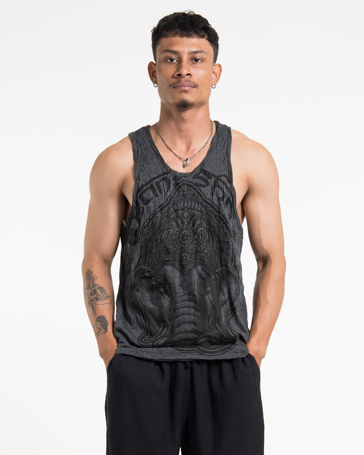 Mens Majestic Ganesha Tank Top in Black