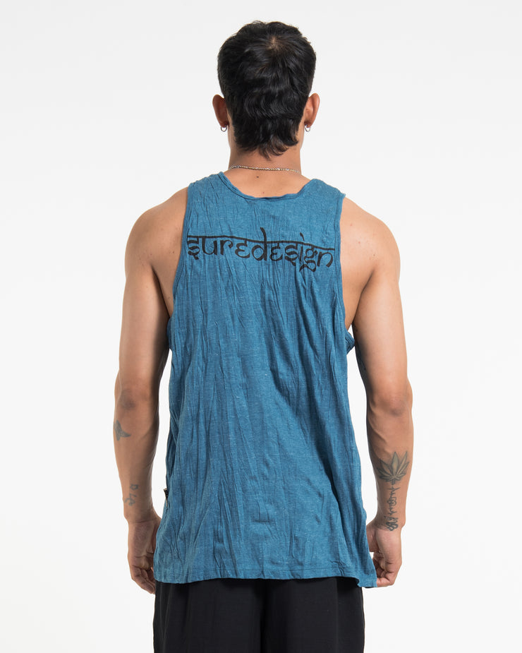 Mens Majestic Ganesha Tank Top in Denim Blue