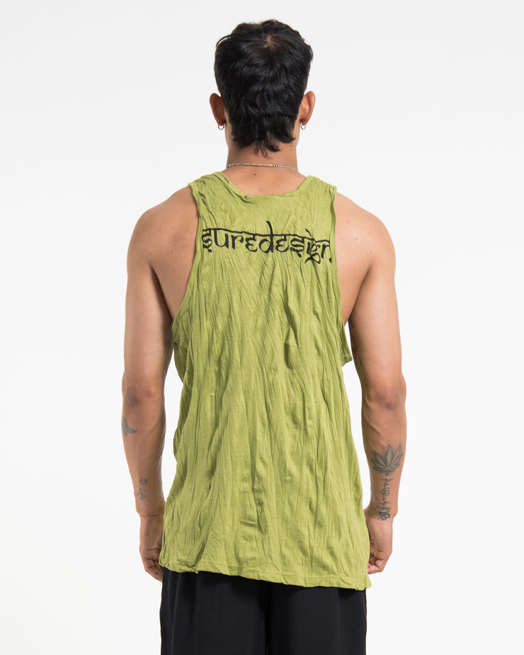 Mens Majestic Ganesha Tank Top in Lime
