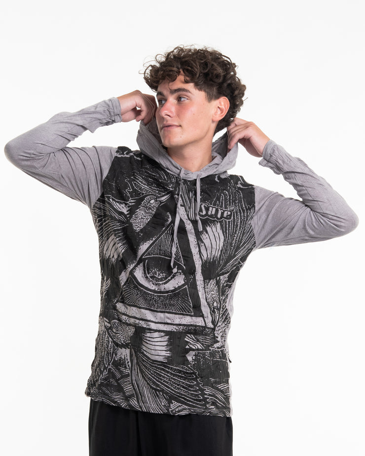 Unisex All Seeing Eye Hoodie in Gray