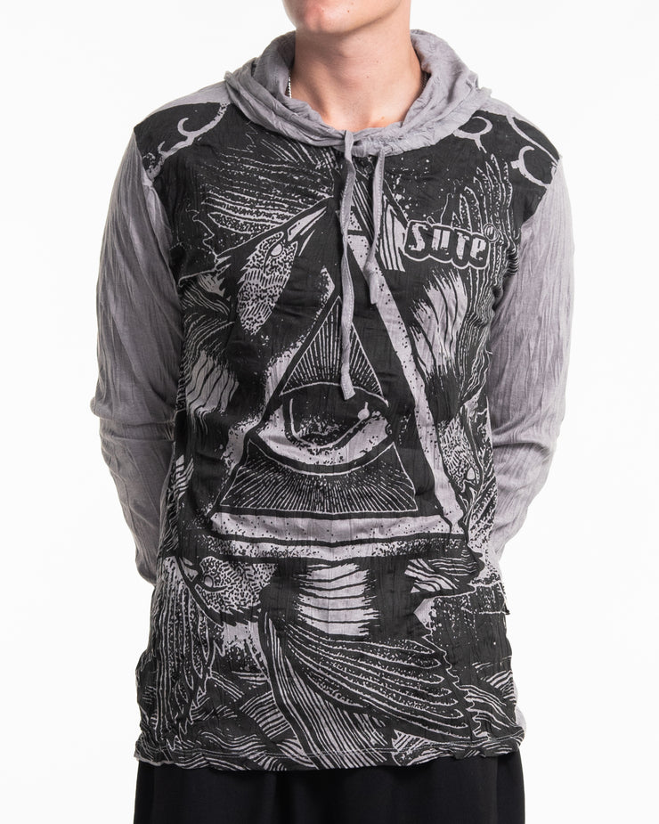 Unisex All Seeing Eye Hoodie in Gray