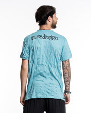 Mens Peace Tree T-Shirt in Turquoise