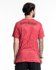 Mens Hamsa Meditation T-Shirt in Red
