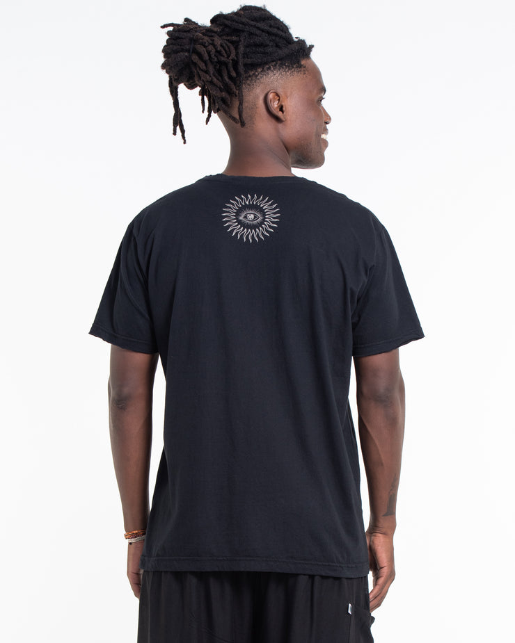 Unisex Yin Yang Cotton T-Shirt in Black
