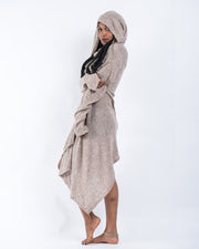 Hooded Pixie Sweater Dress in Cream