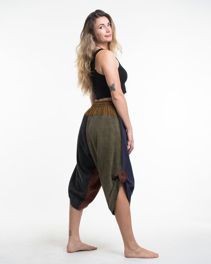 Unisx Patchwork Stonewash Cropped Pants
