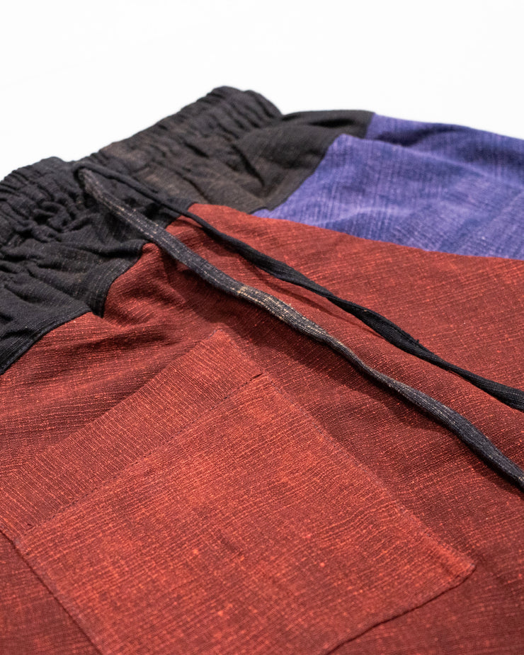 Unisx Patchwork Stonewash Cropped Pants