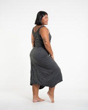 Womens Tree of Life Long Tank Dress in Black L/XL