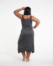 Womens Tree of Life Long Tank Dress in Black L/XL