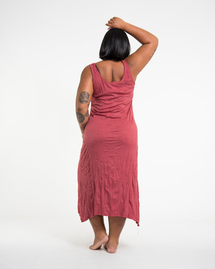 Sure Design Womens Tree of Life Long Tank Dress in Red Sure Design Womens Tree of Life Long Tank Dress in Red