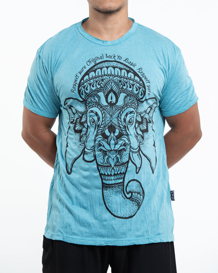 Mens Lotus Ganesh T-Shirt in Turquoise