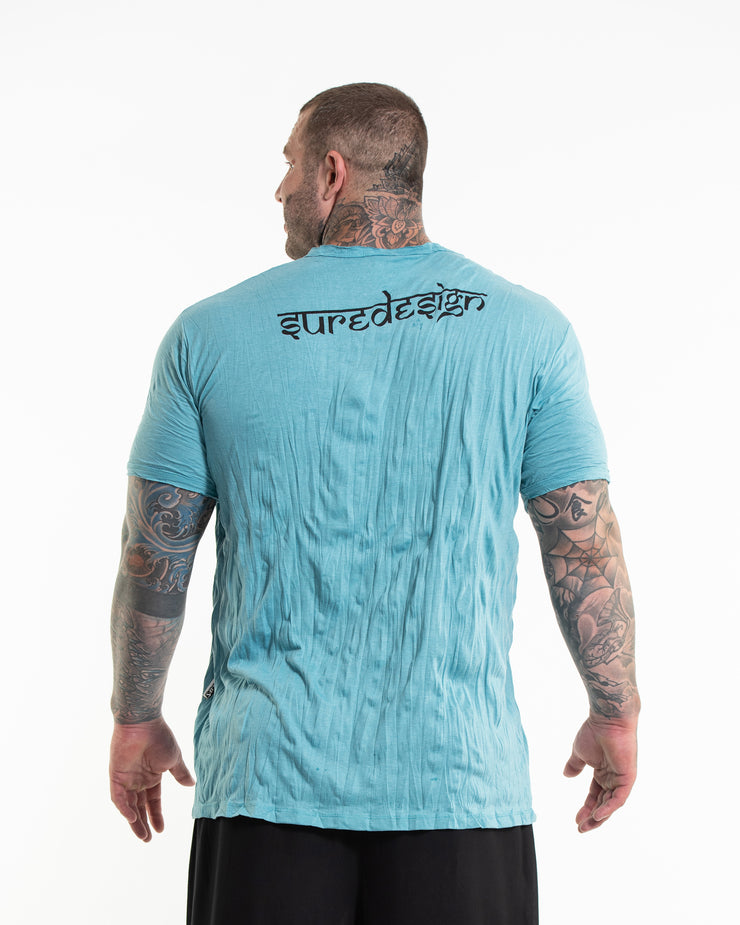 Plus Size Mens Tree of Life T-Shirt in Turquoise