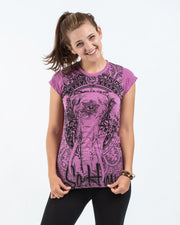 Womens Wild Elephant T-Shirt in Pink