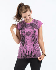 Womens Wild Elephant T-Shirt in Pink