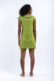 Womens Dreamcatcher Dress in Lime