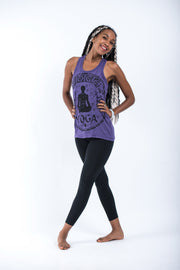 Womens Infinitee Yoga Stamp Tank Top in Purple
