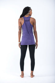 Womens Infinitee Yoga Stamp Tank Top in Purple