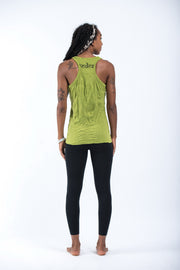 Womens Octopus Tank Top in Lime