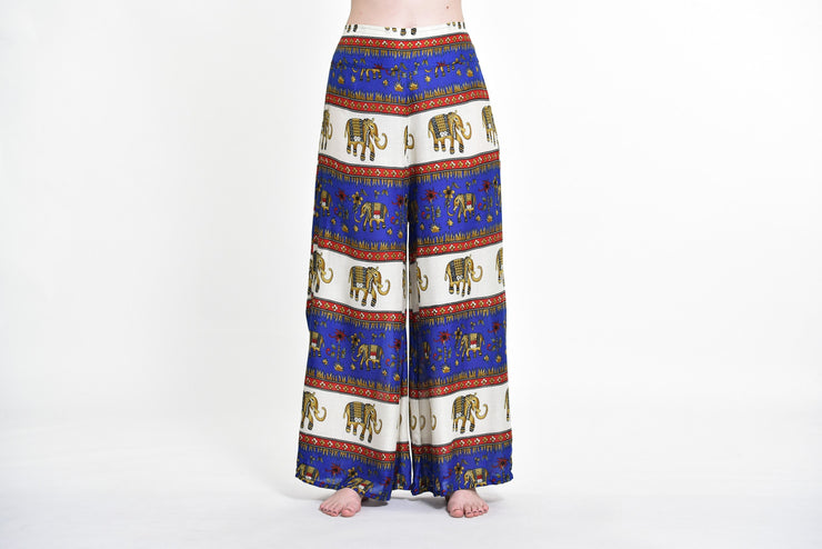 Womens Elephant Bliss Palazzo Pants in Blue